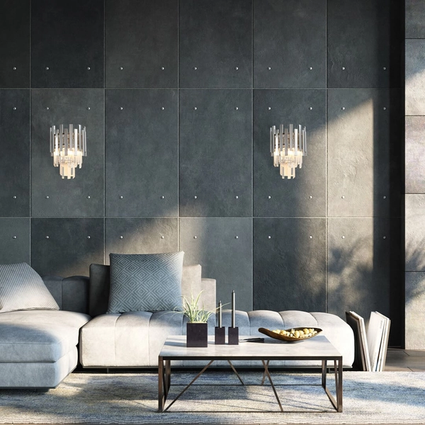 LAMPA ścienna ASPEN ML5995 Milagro kryształowa OPRAWA kinkiet metalowy chrom