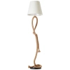 Podłogowa lampa lina Sailor 94979/09 z abażurem biała brązowa