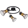 LAMPA sufitowa PURRA 54814-3 Globo metalowa OPRAWA plafon rustykalne klatki druciane czarne złote