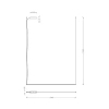 Wisząca lampa minimalistyczna LONGI czarna P0680 1xLED 41W 3000K podłużna belka