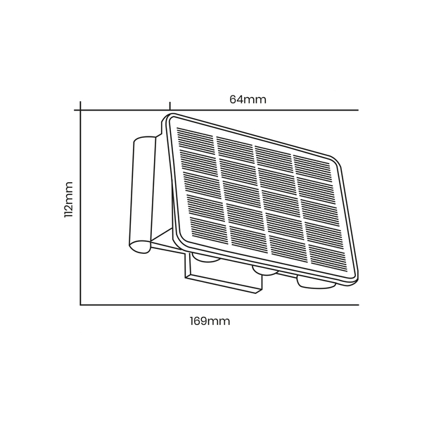 Lampa solarna Alf EKO9100 Ekolight LED 4W 6000K elewacyjna IP54 czarna