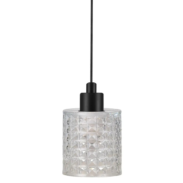 Szklana lampa wisząca Hollywood 46483000 tuba przezroczysty