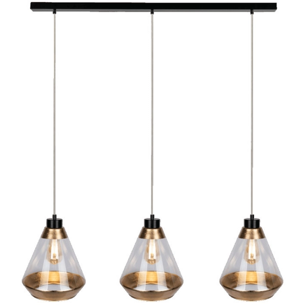 Lampa wisząca MISTRAL 15820304 skandynawska szklany złoty przezroczysty