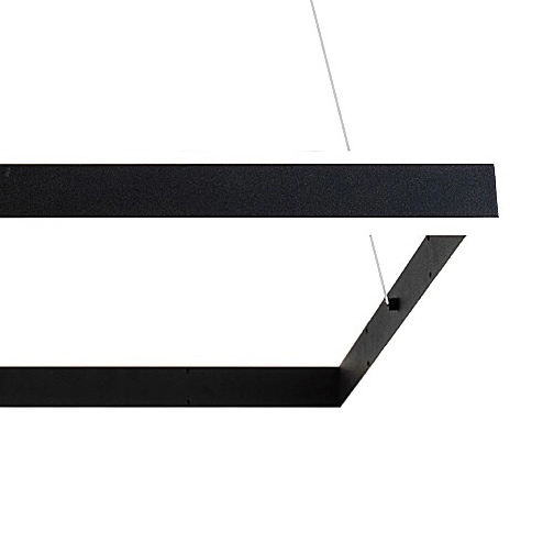 Czarna lampa wisząca Quadro 3085 ledowy ring 60W 4000K zwis nad stół