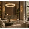 Okrągły żyrandol SAVOY P0696 nikiel LED 1x40W 3000K do salonu