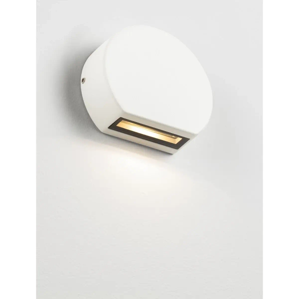 Ścienny zaokrąglony kinkiet zewnętrzny SARDIRA LE75309 LED 4W 3000K IP54 biały