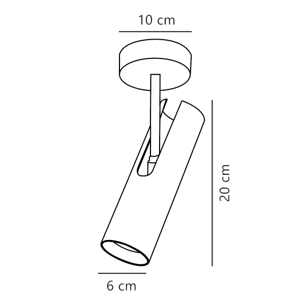 Sufitowa lampa reflektorek Mib 2020666001 DFTP obrotowa do holu biała