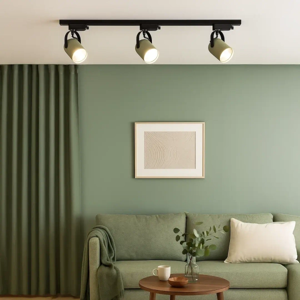 Lampa sufitowa szynowa 3-fazowa Quber Track ML2272 do biura zielony