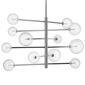 Wisząca lampa salonowa sticks Sola ST-5020-12 Step szklane kule chrom