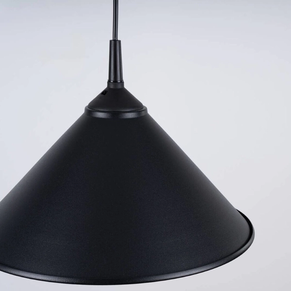 Lampa zwisająca do sypialni Zuma SL.1326 stożkowa trójkąt czarna