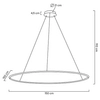 Lampa wisząca do jadalni Ring Slim MSE1501100160 Moosee LED 47W 3000K złota