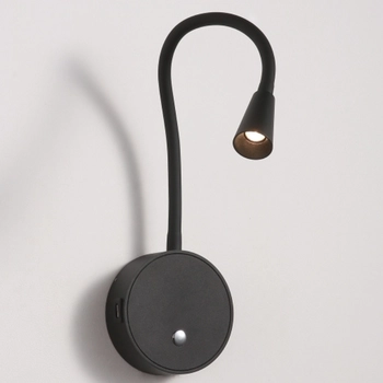 Lampa ścienna do czytania Sulta 642301103-1 Elkim LED 3W 3000K włącznik czarna