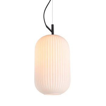 Zwisająca lampa owalna Rues PND-64536C-M-BL-OPA Italux biały czarny