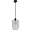 Lampa wisząca SANTIAGO MLP6605 szklana skandynawski czarny przezroczysty