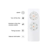 Wentylator z lampą LED bambusowy biały brązowy 25328 LED 15W 3000-6500K do sypialni