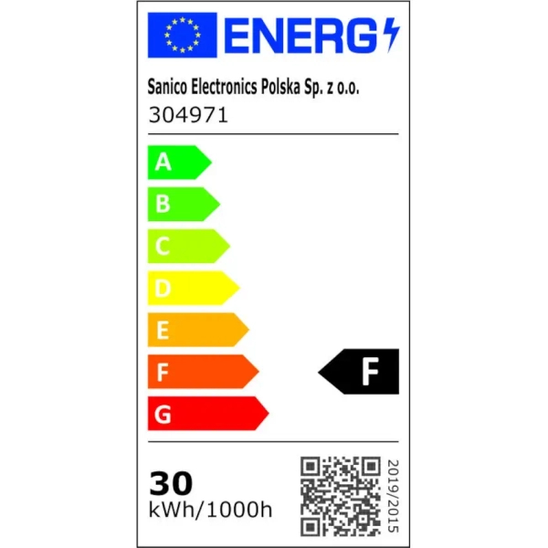 Zewnętrzny projektor NAŚWIETLACZ 304971 Polux elewacyjna OPRAWA metalowy naświetlacz LED 30W 6500K outdoor IP65 czarny