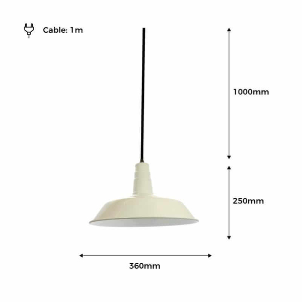 Zwieszana lampa Retro ABR-LWRG-W Abruzzo zwis metalowa biała