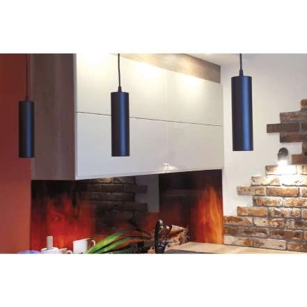 LAMPA wisząca WESPA 03499 Ideus metalowa OPRAWA zwis tuba czarna