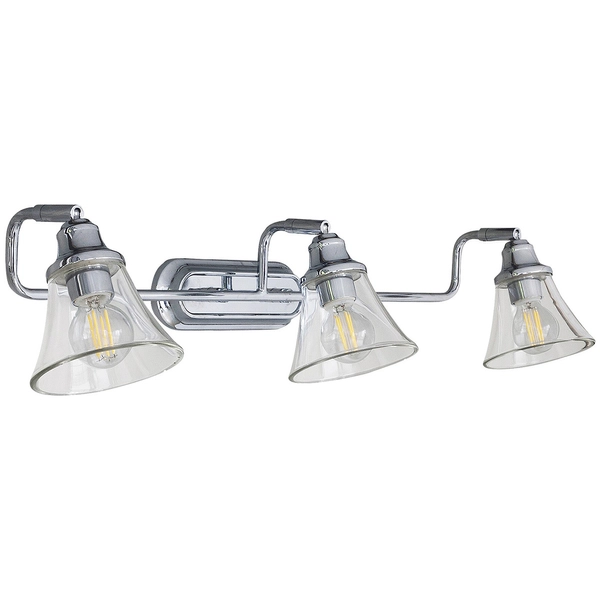 Ruchoma lampa ścienna Antoine industrialna przezroczysta chrom