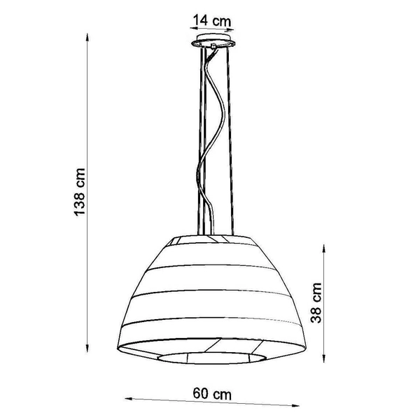 Abażurowa lampa wisząca SL.0733 biała plisowana do gabinetu
