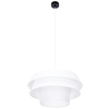 Lampa wisząca AMAR 160950104 abażurowa okrągły zwis loft biały