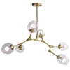 Lampa wisząca molekularna Modern orchid ST-1232-6 gold transparent Step kule złota