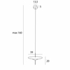 Wisząca lampa Cone P0555 LED 37W 3000K metalowa czarna