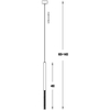 Pojedyncza lampa wisząca ONE P0461-01E-F4F4 LED 5W 3000K tuba srebrny OUTLET