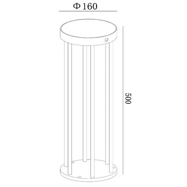 Stojący słupek Jackson 15812/02/30 LED 2W 2850-3150K z czujnikiem IP65 czarny