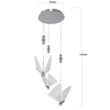 Potrójna lampa wisząca Mariposa LP-1715/3P CH Light Prestige LED 24W 3000-6000K chrom