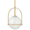 Szklana wisząca lampa QN-SOMERSET-P-O-HB ball mosiądz