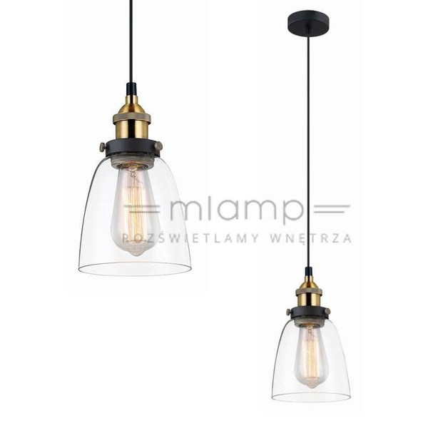 LAMPA wisząca FRANCIS MDM-2563/1 Italux GETAN szklana OPRAWA podłużny ZWIS conrad przezroczysty