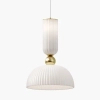 Szklana lampa wisząca glamour Antic MOD302PL-01W1 kopułowa biała złota