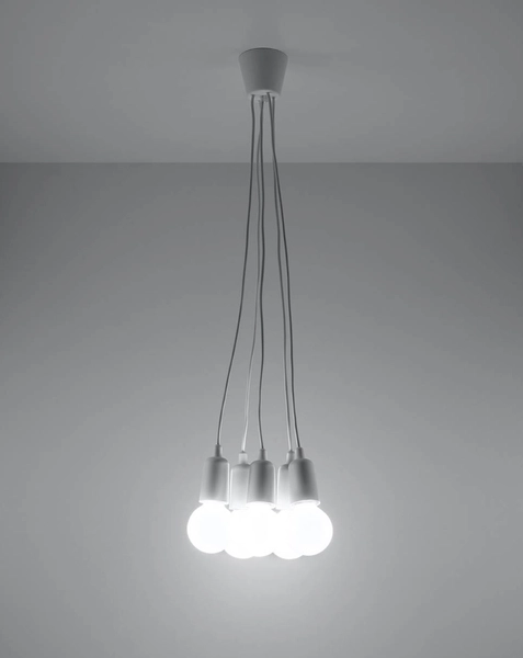 LAMPA wisząca SL.0571 industrialna OPRAWKA zwis pająk biały