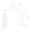 Podtynkowy narożnik szynowy Magnetic Track ML2187 góra-dół czarny