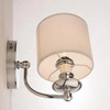 Klasyczna LAMPA ścienna ABU DHABI W01888WH Cosmolight abażurowy kinkiet do sypialni biały