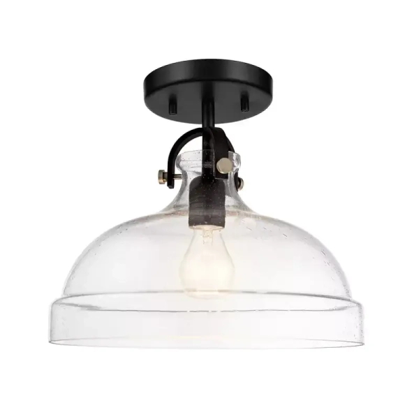 Lampa wisząca nad wyspę Hampton przezroczysta grafitowa szklana 1xE27 ELS-HAMPTON-P-GR