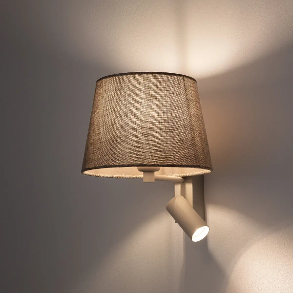 Nocna lampka ścienna TUTOIA 11684 do czytania beżowa