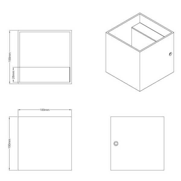 Lampa ścienna kuchenna LOUIS 223310105 Trio LED 4,3W 3000K kostka srebrna