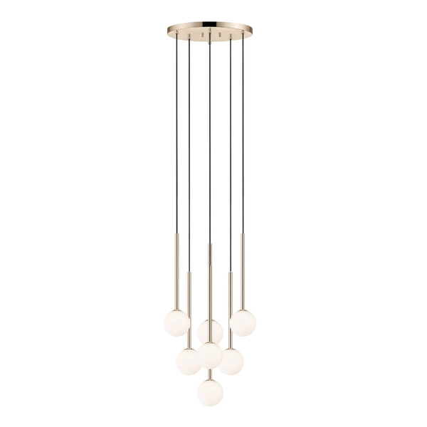 Molekułowa lampa wisząca Arcturus P0574-07F-F7AA Zumaline biały złoty