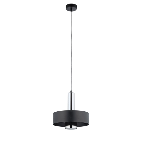 Wisząca lampa Rif 40715 Sigma krążek do salonu czarna srebrna
