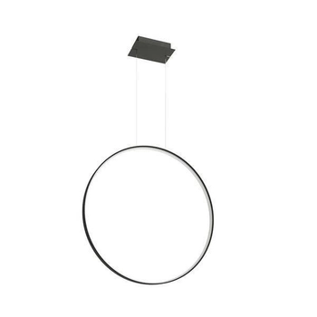 LAMPA wisząca RIO TH.120 Thoro pierścień OPRAWA metalowa ZWIS LED 50W 4000K ring okrągły czarny