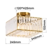 Szklana sufitowa lampa Vetro LP-2910/1C CH square kwadratowa chrom