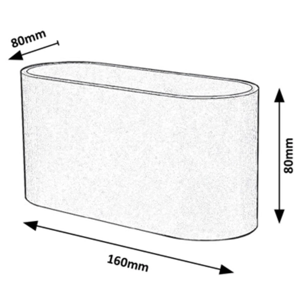 Nowoczesna LAMPA ścienna KAUNAS 7023 Rabalux owalny kinkiet do przedpokoju czarny