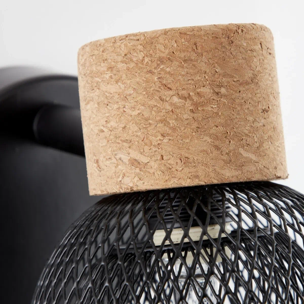 Ścienny kinkiet loftowy Flaka 82610/06 drewniana czarna