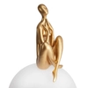 Stołowa lampka do sypialni WOMEN ST-6022-C gold Step okrągła kulista biała złota