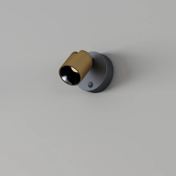 Regulowany kinkiet do salonu Slide WL0108-BS LED 8W 3000K czarny mosiądz