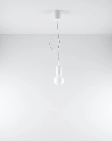 LAMPA wisząca SL.0569 industrialna OPRAWKA zwis na żarówkę biały
