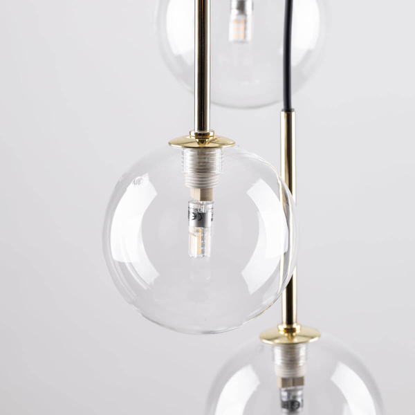 Kaskadowa lampa wisząca Aurora 10182 TK Lighting kule złota czarna