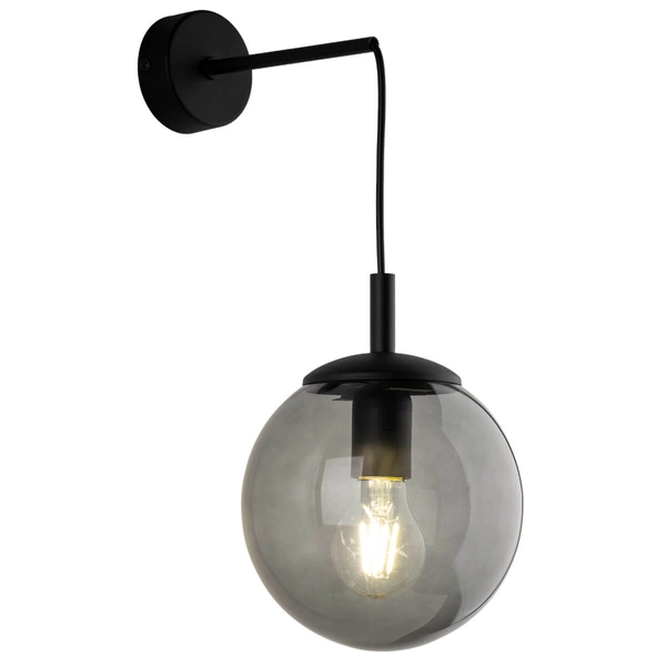 Ścienna lampa do przedpokoju Esme 5386 bańka grafitowa czarna